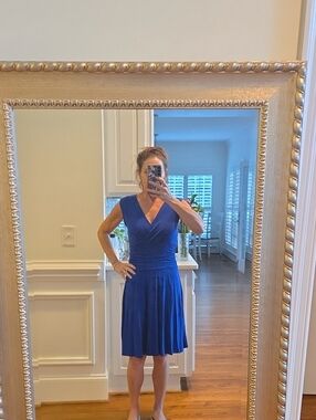 Philosophy Royal Blue V-Neck Midi Dress